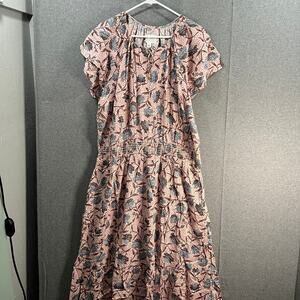 Destination 365 Regular Printed Short-Sleeve Midi Dress RoseFloral X-Large